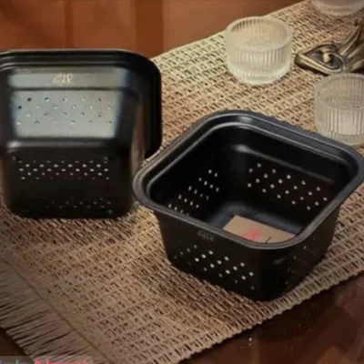 تفاله گیر استیل مربعی مشکی